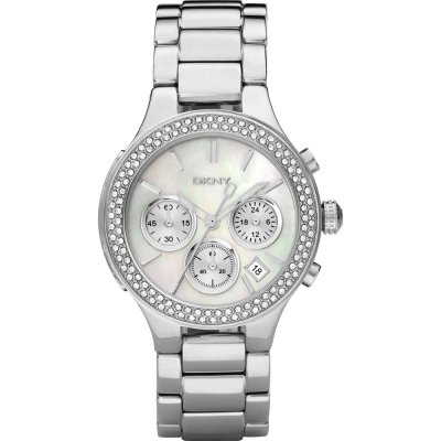 DKNY Watch Chrono Broadway Silver Glitz NY8057