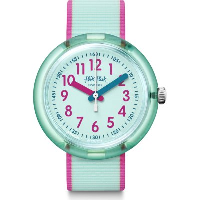 Montre Flik Flak 5+ Power Time FPNP046 Color Blast Turquoise