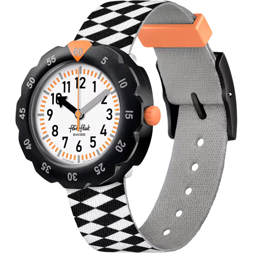 Montre Flik Flak 5+ Power Time FPSP069 Race Flag