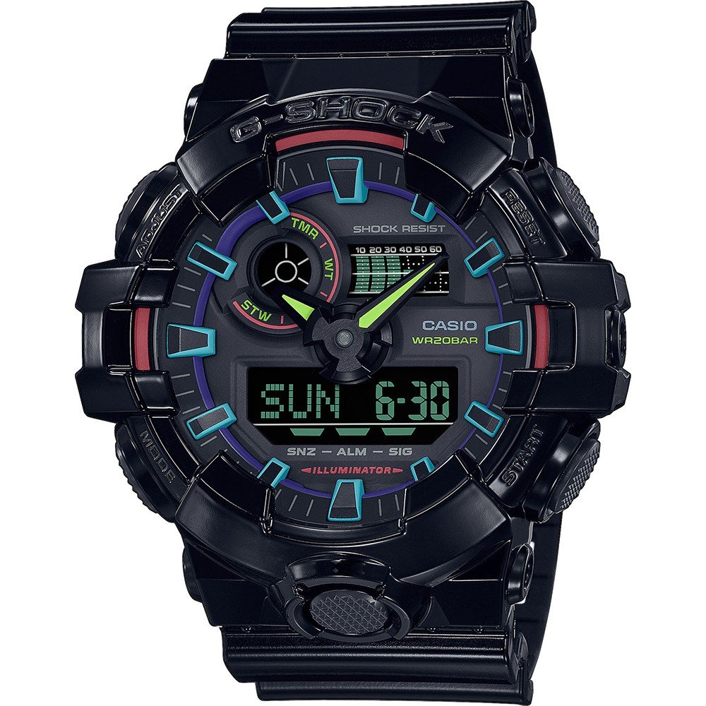 Montre G-Shock Classic Style GA-700RGB-1AER Virtual Rainbow