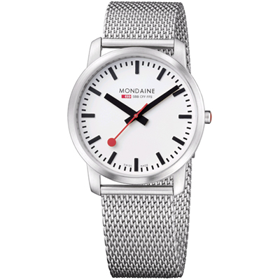 Mondaine Watch Time 3 hands Simply Elegant A672.30350.16SBM