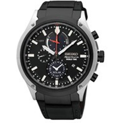 Montre Seiko SSC483P1 Sportura Solar Chronograph-World Timer