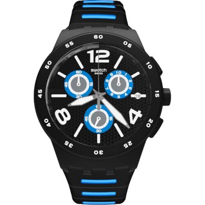 Montre Swatch New Chrono Plastic SUSB410 Black Spy