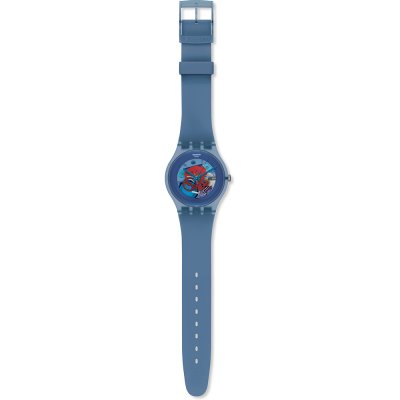 Montre Swatch Originals Large (41mm) SUON102 Blue Grey Lacquered