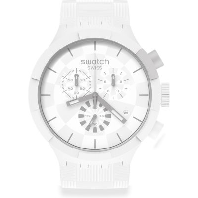 Montre Swatch Big Bold SB02W400 Chequered White