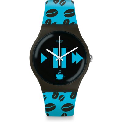 Montre Swatch Originals Large (41mm) SUOC106 Coffee Blue-S