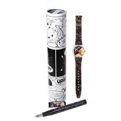 Montre Swatch Packaging Specials GK235PACK Comic Hour Tube With Pen (Jungle Tangle)