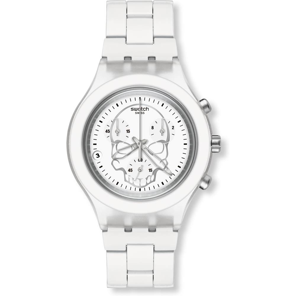 Montre Swatch Chrono SVCW4000AG Full-Blooded White Skull