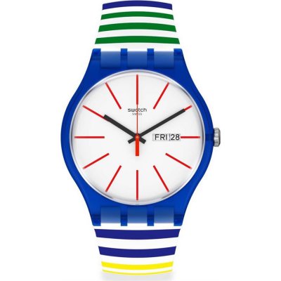 Montre Swatch Originals Large (41mm) SUON715 Home Stripe Home