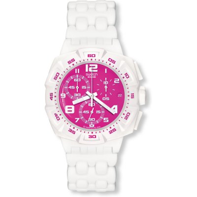 Montre Swatch Chrono Plastic SUIW407 Pink Purity