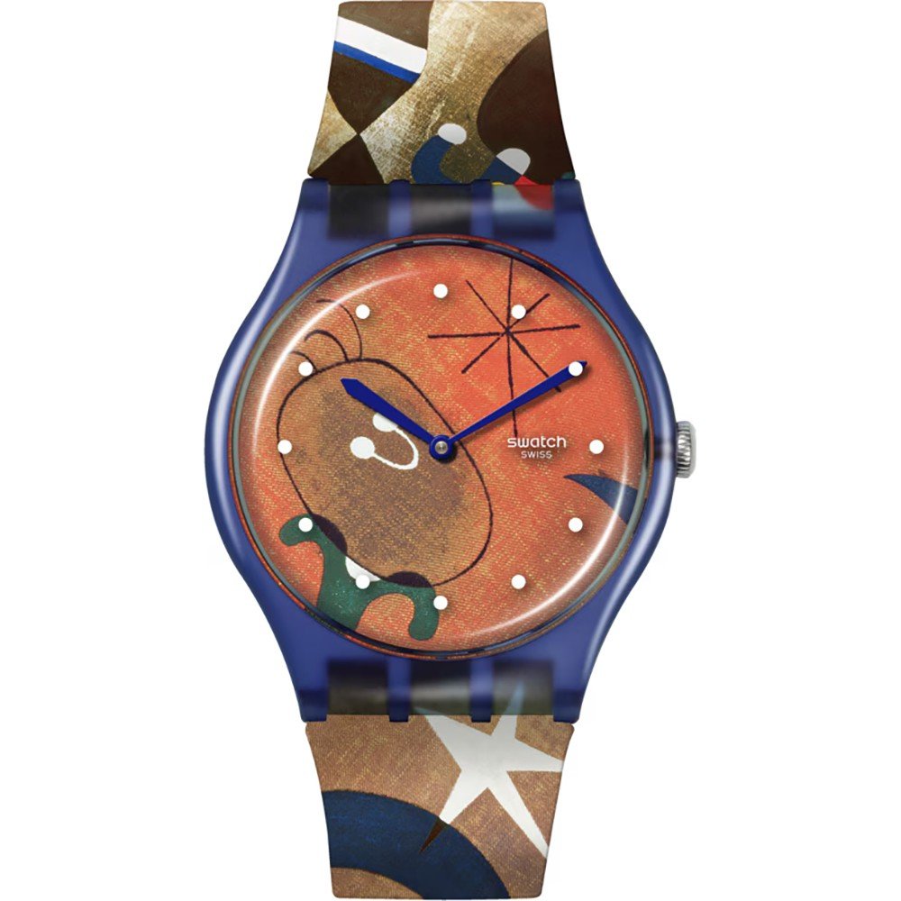 Montre Swatch Originals Large (41mm) SO29Z136 Miro's Women & Bird in the Moonlight