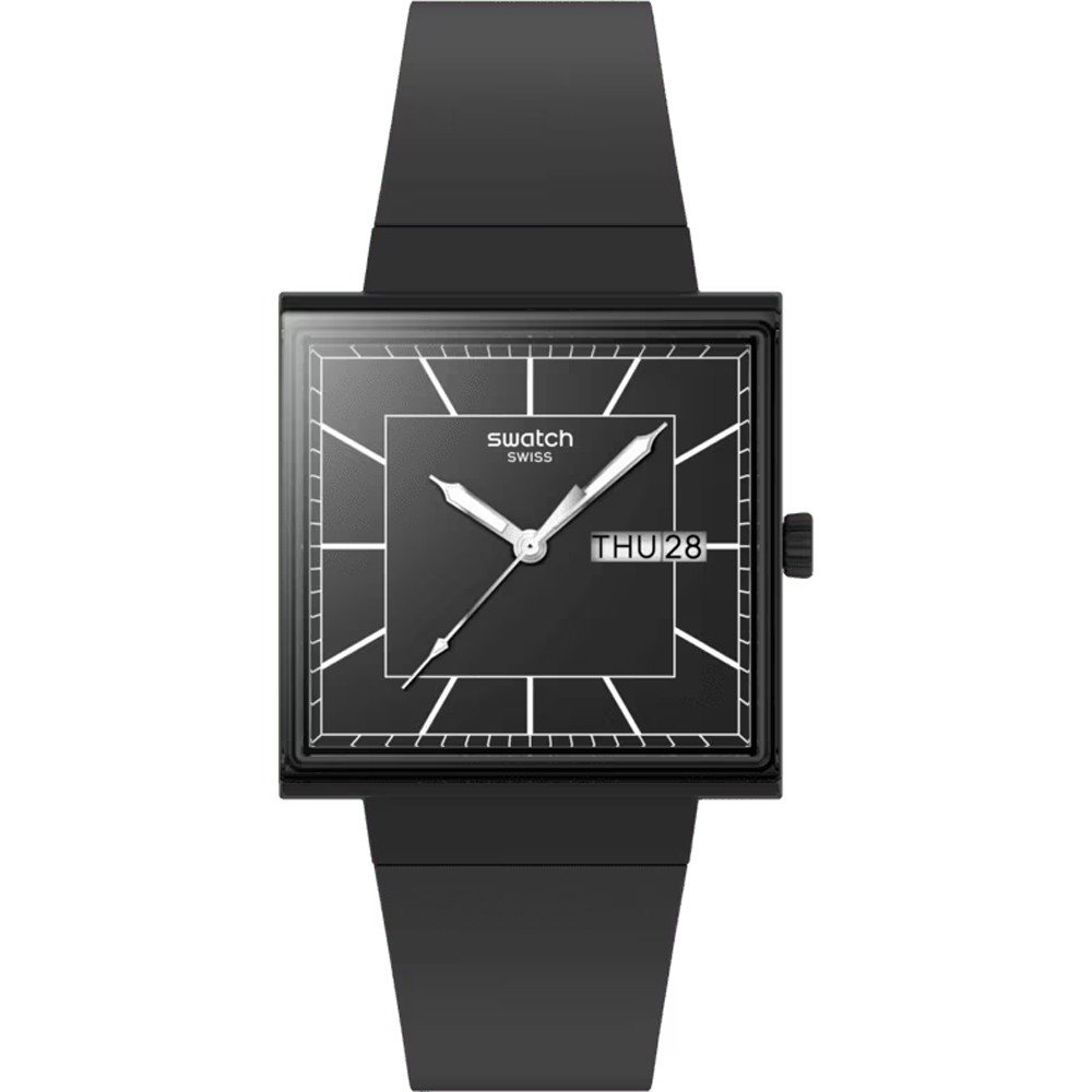 Montre Swatch What If - Square SO34B701 What If... Blackagain?