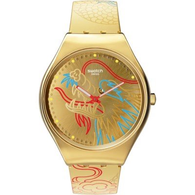 Montre Swatch Skin Irony SYXZ104 Dragon in gold