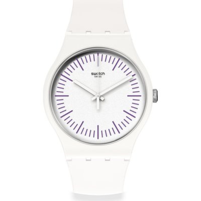 Montre Swatch Originals Large (41mm) SUOW173 Whitenpurple